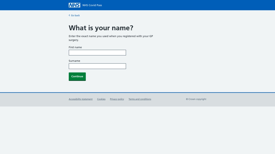Covid-related phishing page