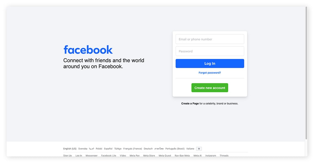 Facebook can be accessed on the dark web, too.