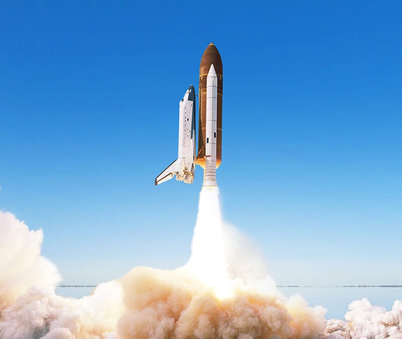 A rocket launch signifies freeing up RAM on your PC or Mac.