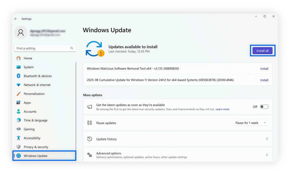 A screenshot of Windows Update showing people how to update their operating system.