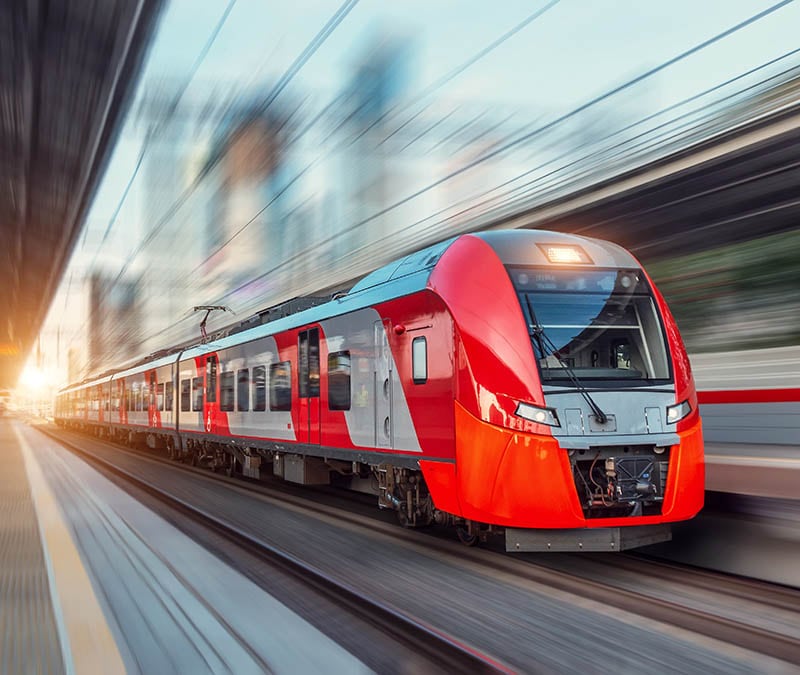 A photo of a speeding subway train representing a fast computer in our article on how to speed up your computer or laptop.