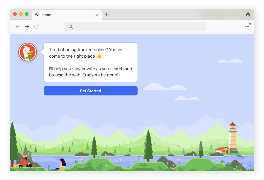 A screenshot of the DuckDuckGo browser.