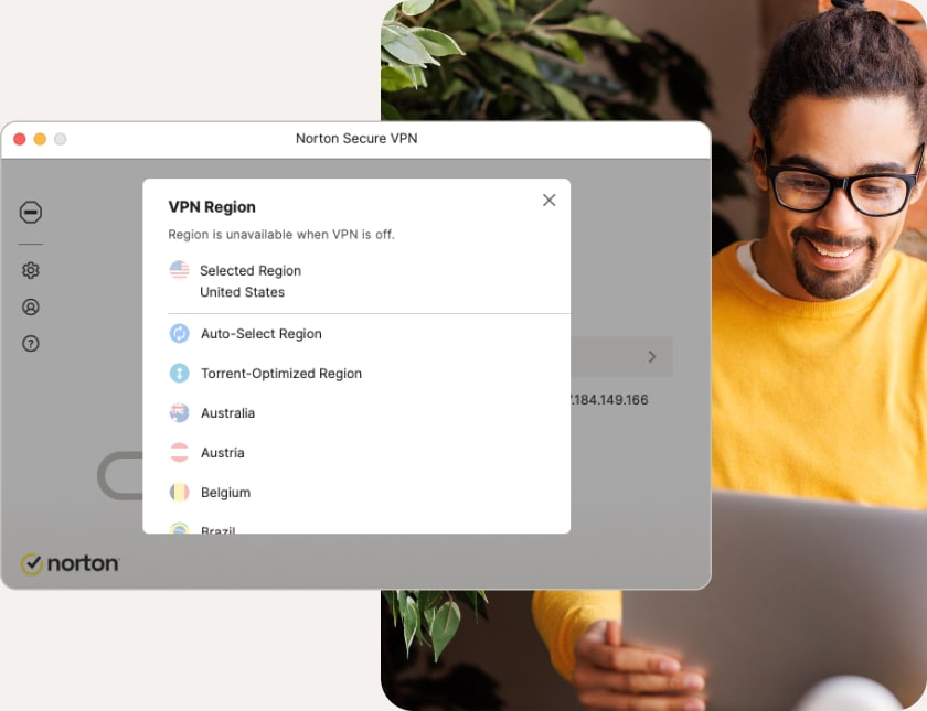 Connect through a variety of server locations across six continents with Norton VPN for Mac.